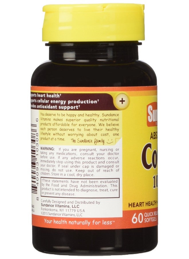 Sundance Coq10 100Mg ; 60 Absorbable Softgels ; With Black Pepper Extract ; Non Gmo And Gluten Free Supplement ; By Sundance - Image 5