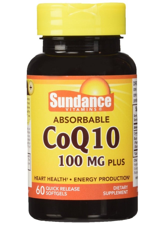 Sundance Coq10 100Mg ; 60 Absorbable Softgels ; With Black Pepper Extract ; Non Gmo And Gluten Free Supplement ; By Sundance - Image 2