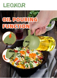 LEOKOR 2Pcs Oil Sprayers, 2 in 1 Olive Oil Dispenser and Oil Sprayer, 470ml Olive Oil Bottle for Cooking, Kitchen, Salad, Barbecue  - Image 3