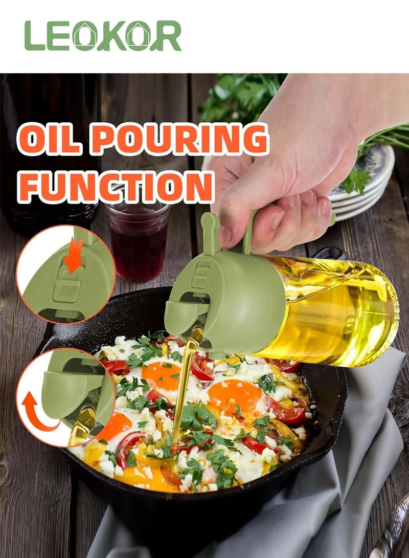 ليوكور قطعتان من رشاشات الزيت، موزع زيت زيتون 2 في 1 وبخاخ زيت - Image 3