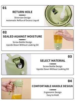 LEOKOR 2Pcs Oil Sprayers, 2 in 1 Olive Oil Dispenser and Oil Sprayer, 470ml Olive Oil Bottle for Cooking, Kitchen, Salad, Barbecue  - Image 5