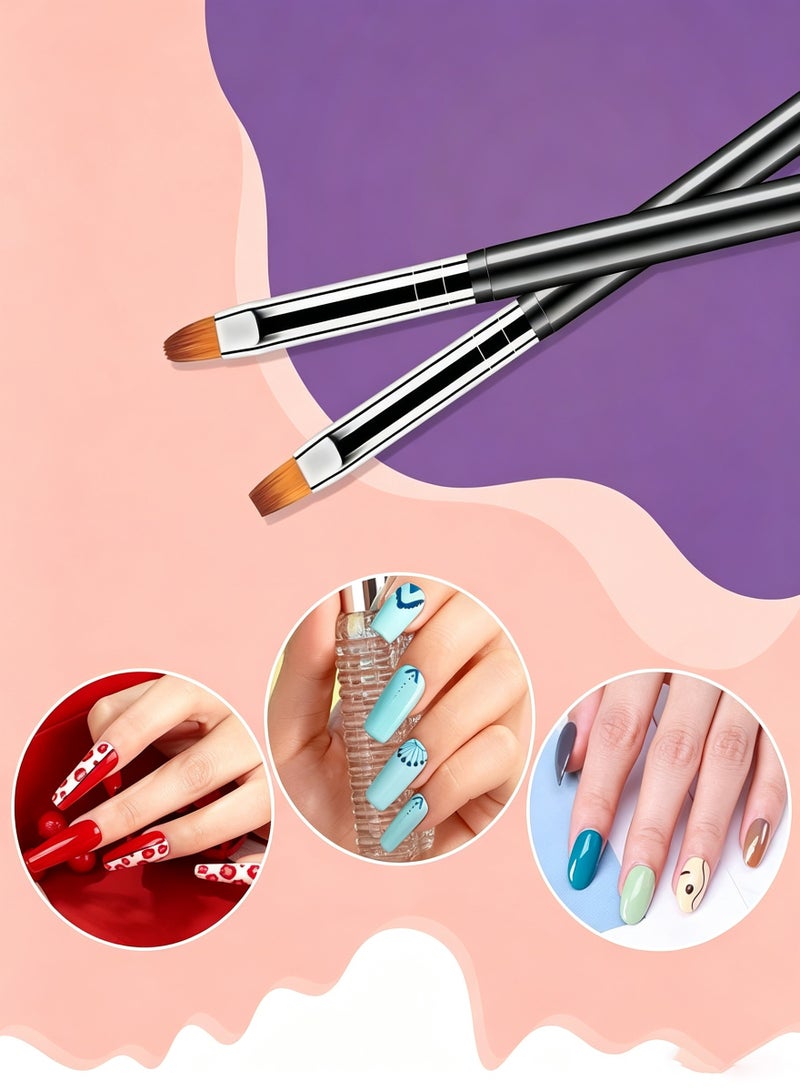 Miamia Nail Art Dotting Tools 6PCS Double-ended Brushes Kit Gel Polish | Liner Brushes Design Pen For Nail Drawing And Nail Paint Brushes Small Detail Brushes - Image 4