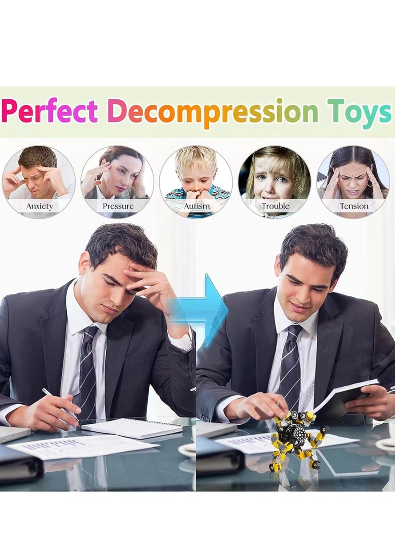 general 4 Pack Transformable Spinners Toys- Robot Spinner Gift for Kids and Adults Stress Relief ADHD Autism Sensory Toys - Image 3