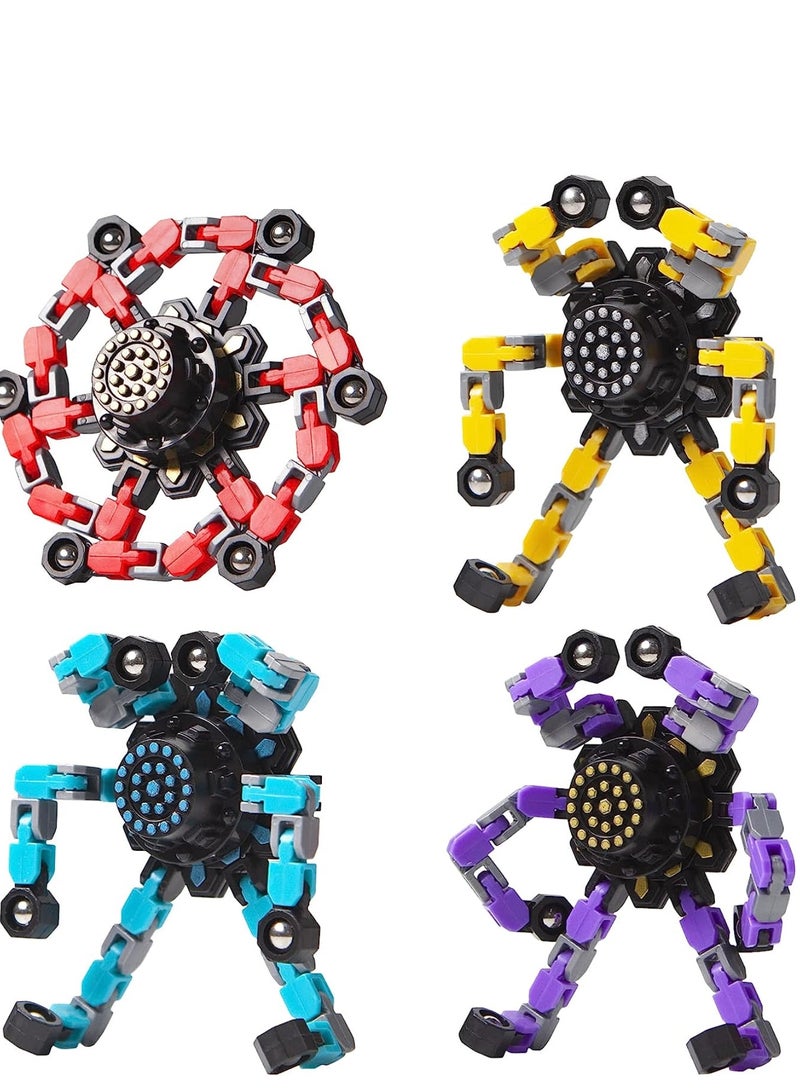 general 4 Pack Transformable Spinners Toys- Robot Spinner Gift for Kids and Adults Stress Relief ADHD Autism Sensory Toys - Image 1