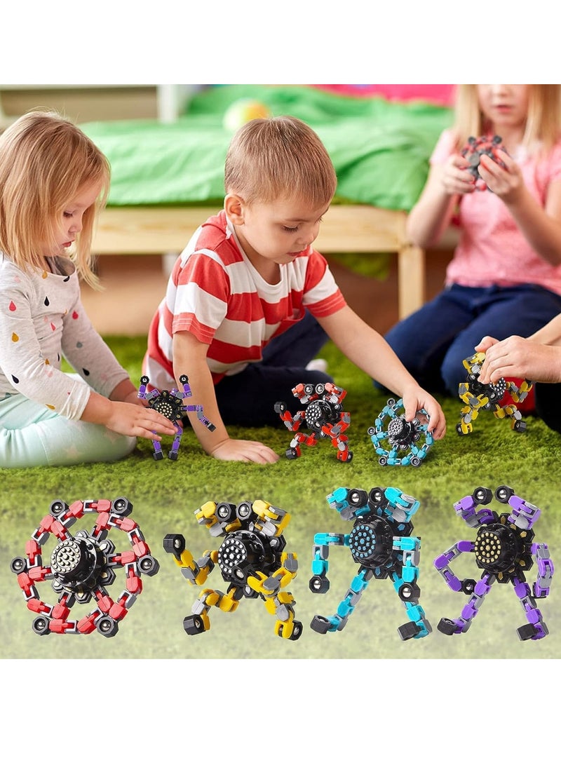 general 4 Pack Transformable Spinners Toys- Robot Spinner Gift for Kids and Adults Stress Relief ADHD Autism Sensory Toys - Image 2