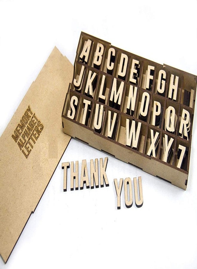 Keebori Alphabet Memory Character Capital Letters ABCD English Alphabets Learning & Educational Puzzle Board Toy Puzzle Toys 5 pcs Each Alphabet (Beige) - Image 1