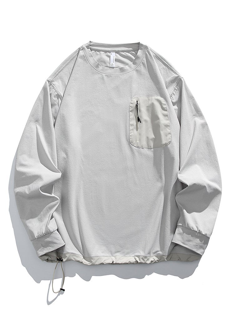 Trendy Brand Normcore Style Long-Sleeved T-Shirt For Men Running Fitness Antibacterial Moisture-Wicking Sun Protection Sports Quick-Drying Clothing For Men - Image 1