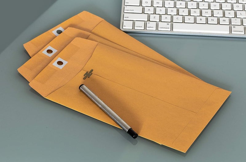 EnDoc Clasp Envelopes - Brown Kraft Catalog Envelopes 6x9 Inch - 30 Pack - With Clasp Closure & Gummed Seal – 28lb Heavyweight Paper Letter Envelopes for Home, Office, Business, Legal or School - Image 5