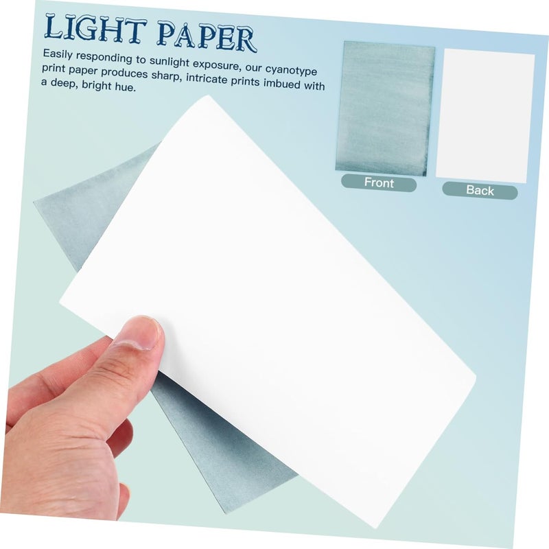 MINAOLULUS 32 Sheets Sun Activated Printing Paper Cyanotype Kit Paper DIY Supplies for Sun Printing - Image 4