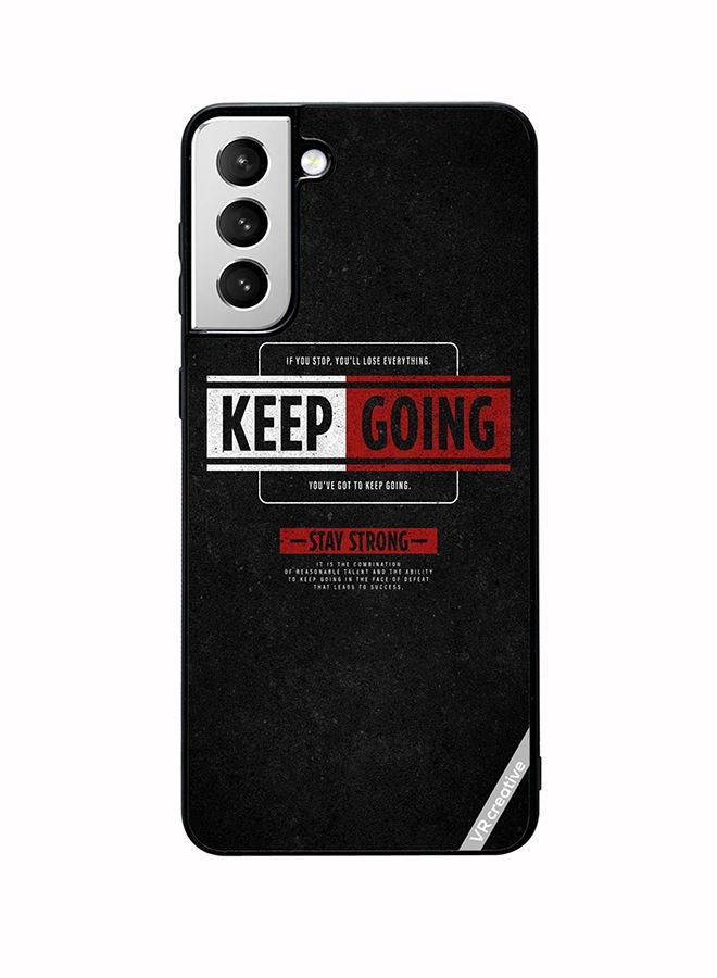 VR CREATIVE Protective Case Cover For Samsung Galaxy S22 Plus 5G Keep Going Design Multicolour - Image 1