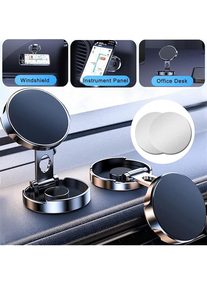 X Spring Magnetic Phone Holder For Car, Hands Free Folding Car Mount Holder, Strong Magnetic Car Phone Mount, Universal Dashboard Phone Holder, Secure Foldable Cars Accessories - Image 4