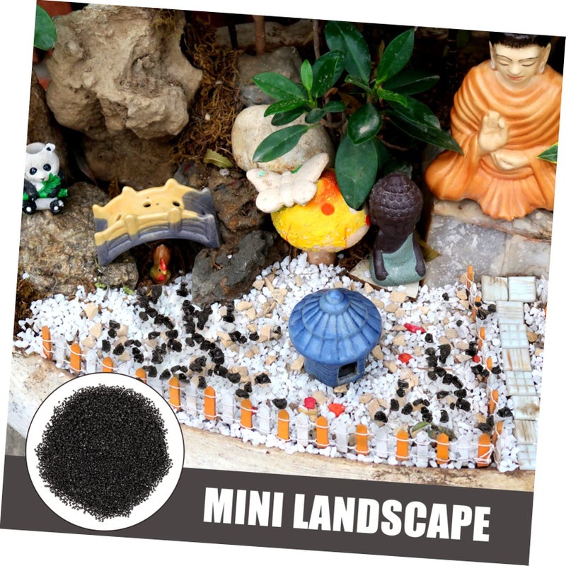 COHEALI 4pcs Black Rock Sand Table Railway Basing Stone Diorama Decor Fish Tank Garden - Image 3