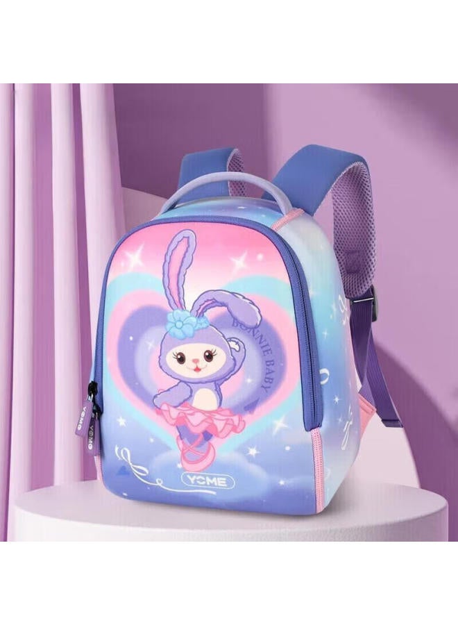 Yome Kindergarten Backpack Children's Girls 3-6 Years Outdoor Lightweight Purple Rabbit Large Size