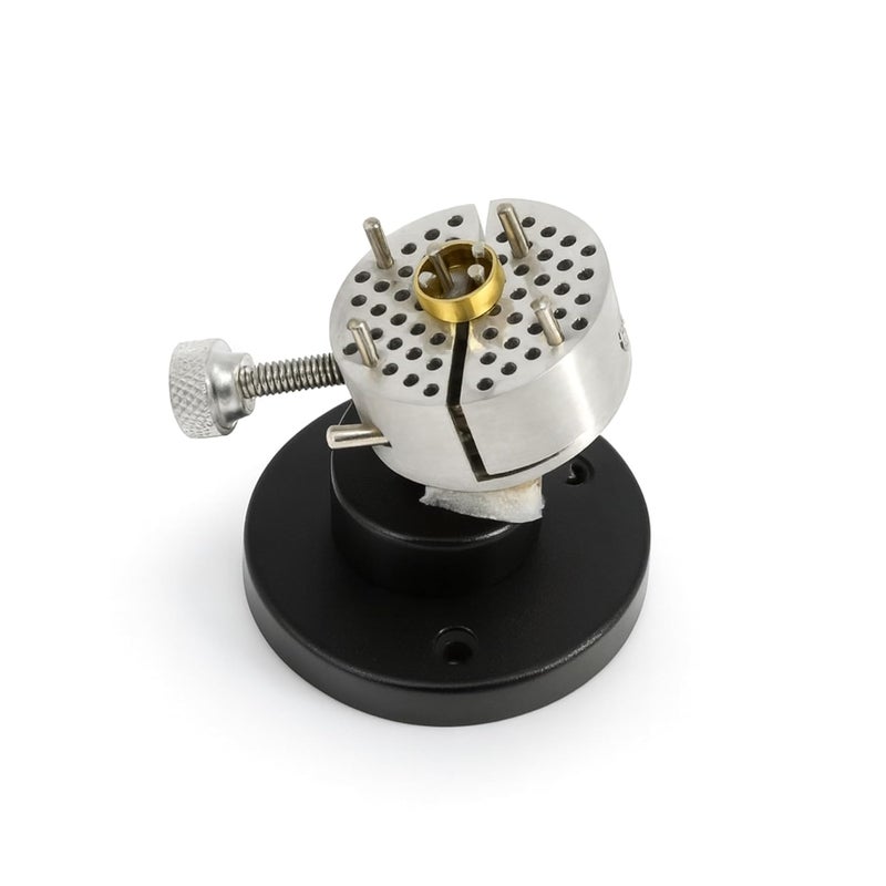 SONRET Universal Work Holder Peg Clamp on Base | Rotating Engraving Vise with 8 Pins | Peg Clamp for Jewelry Making, Stone Setting, Filing & Carving | Precision Hands-Free Tool - Image 1