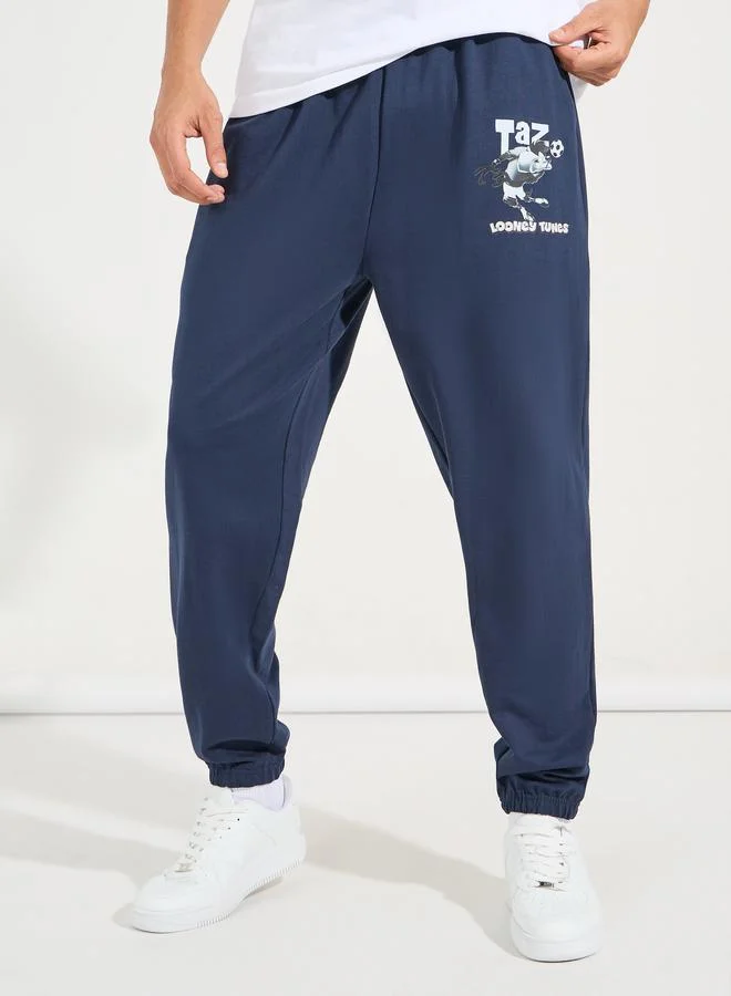 ستايلي Taz Graphic print Oversized Terry Jogger