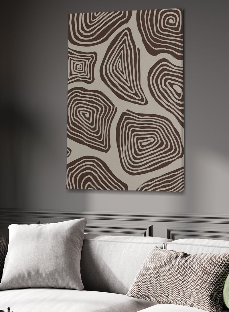 LOWHA Framed Canvas Wall Art Stretched Over Wooden Frame with Abstract Painting  - Image 1
