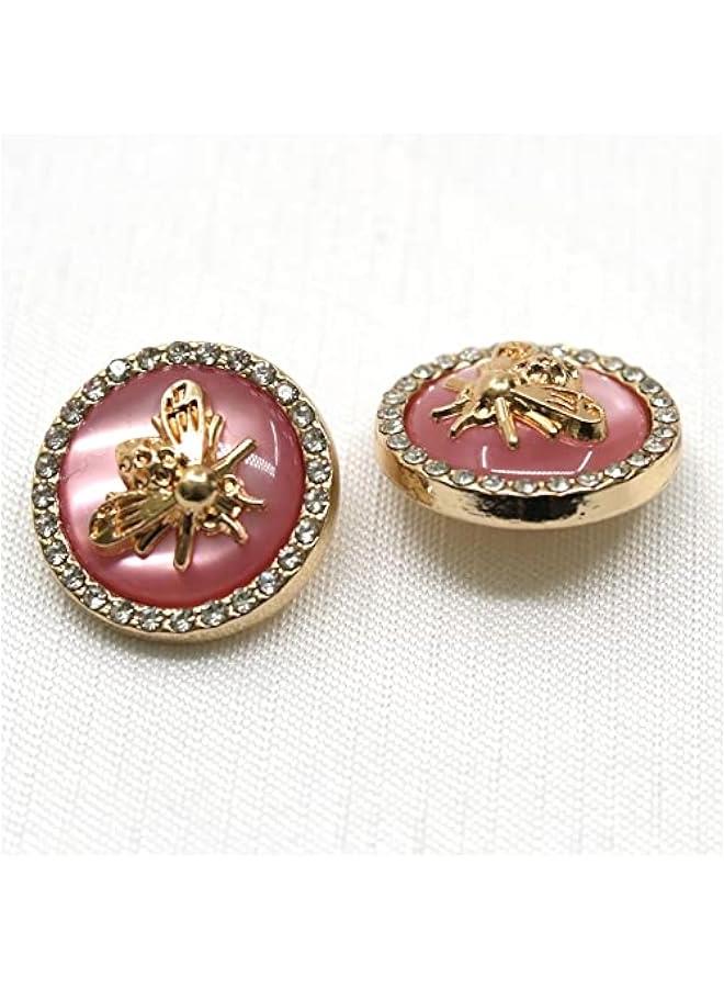 10Pcs Bee Metal on,25mm Rhinestone ons, Sewing Coat ons DIY Craft Hat Accessories - Image 4