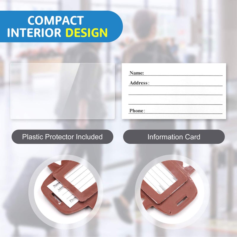 Finex Finex 4 Pcs Set Toy Fans Silicone Travel Luggage Baggage Identification Labels ID Tag for Bag Suitcase Plane Cruise Ships with Belt Strap  - Image 4