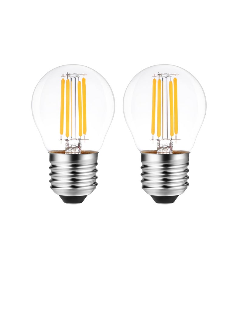 EASTERNSTAR E27 Screw Led Bulb Warm White, G45 Large Screw Light Bulbs, 5.5W ES Bulb, 55W Equilavent, 2700K, 360° Beam Angle, Clear Filament, Non Dimmable, 2-Pack [Energy Class A] - Image 1