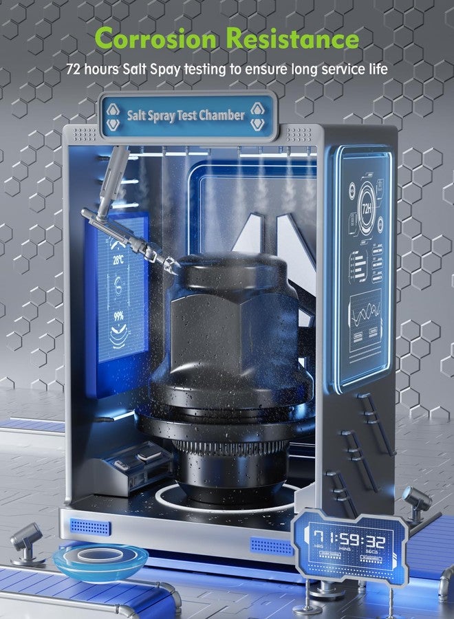 AUTOPTIM صواميل عجلات أصلية من AUTOPTIM M12x1.5 - بديل لسيارات تويوتا تاكوما، RAV4، كورولا، كامري، سيينا، لكزس، 13/16 بوصة (21 مم) صواميل عجلات سوداء سداسية الشكل ذات مقعد مسطح مغلق الطرف مع غسالة (20 قطعة) - Image 3