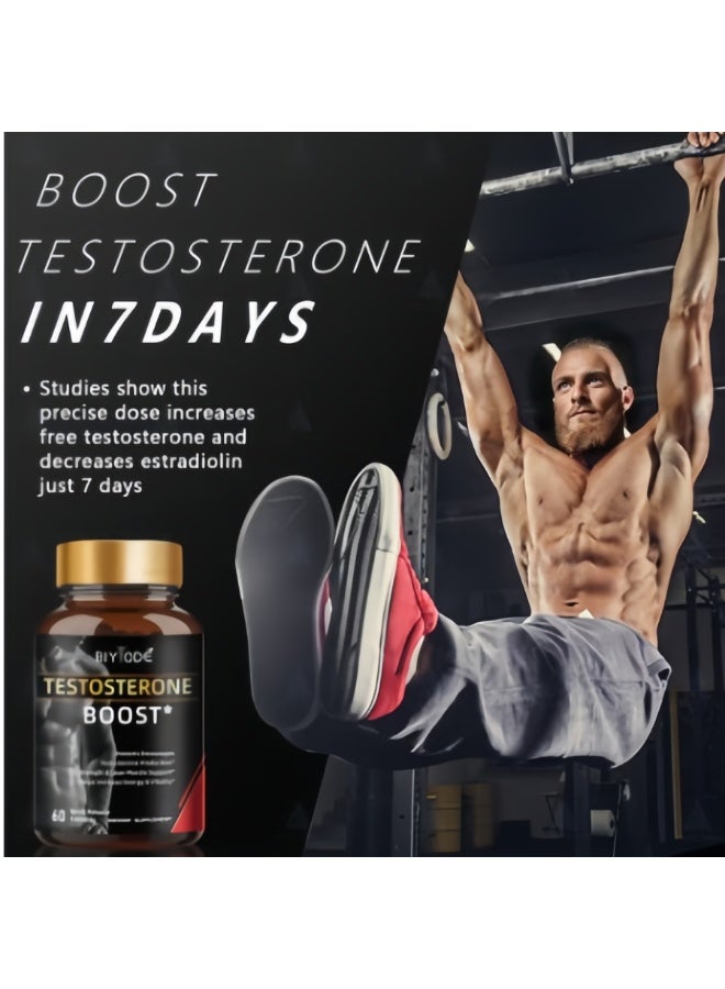 بيودي 【كبسولات BIYODE لزيادة التستوستيرون ذي الإفراز السريع (60 كبسولة)】Testosterone Boost: زيادة أكسيد النيتريك بنسبة 230% في 3 ساعات — تعزيز ضغط العضلات + تحسين الأداء + دعم مضادات الأكسدة + تدفق دم صحي، خالية من المضافات وخالية من الغلوتين وخالية من الصويا مع نقاء قصوى وفعالية دقيقة - Image 4