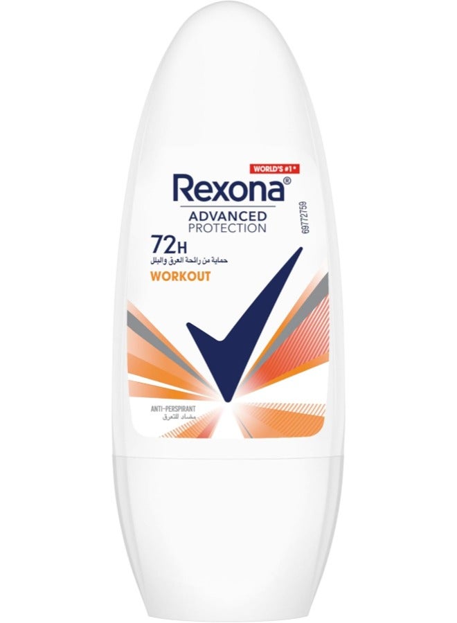 Rexona 2Pcs REXONA Women Antiperspirant Deodorant Roll On, 72 h Workout,50ml - Image 2