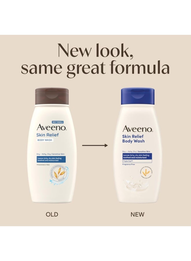 Aveeno Active Naturals Skin Relief Body Wash, Soothing Oatmeal, 532Ml - Image 2