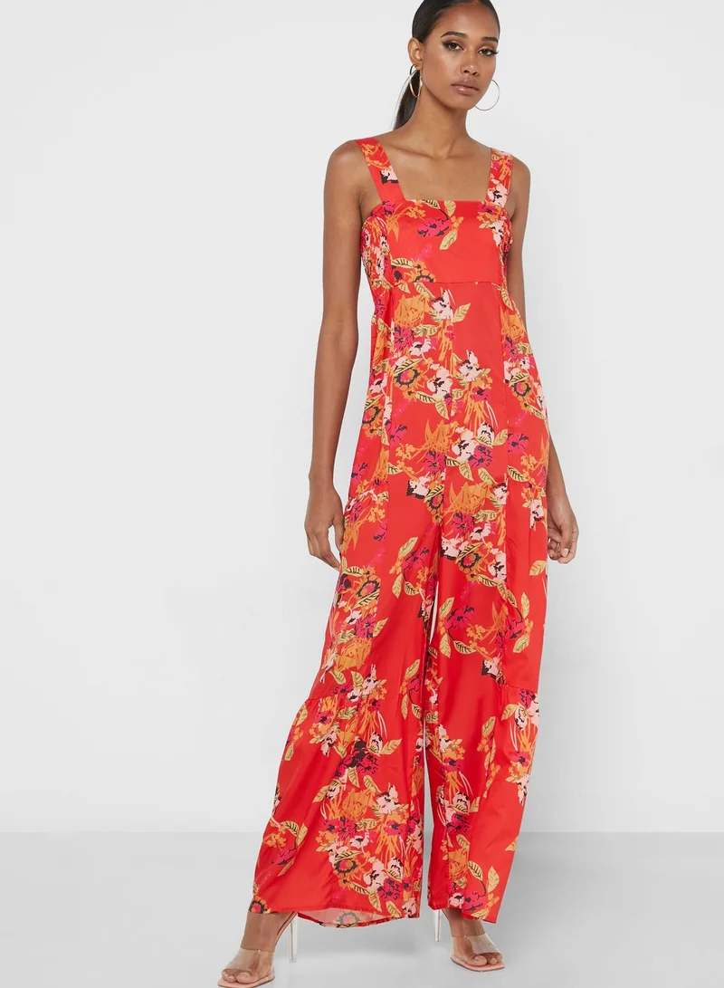 ELLA Printed Square Neck Jumpsuit