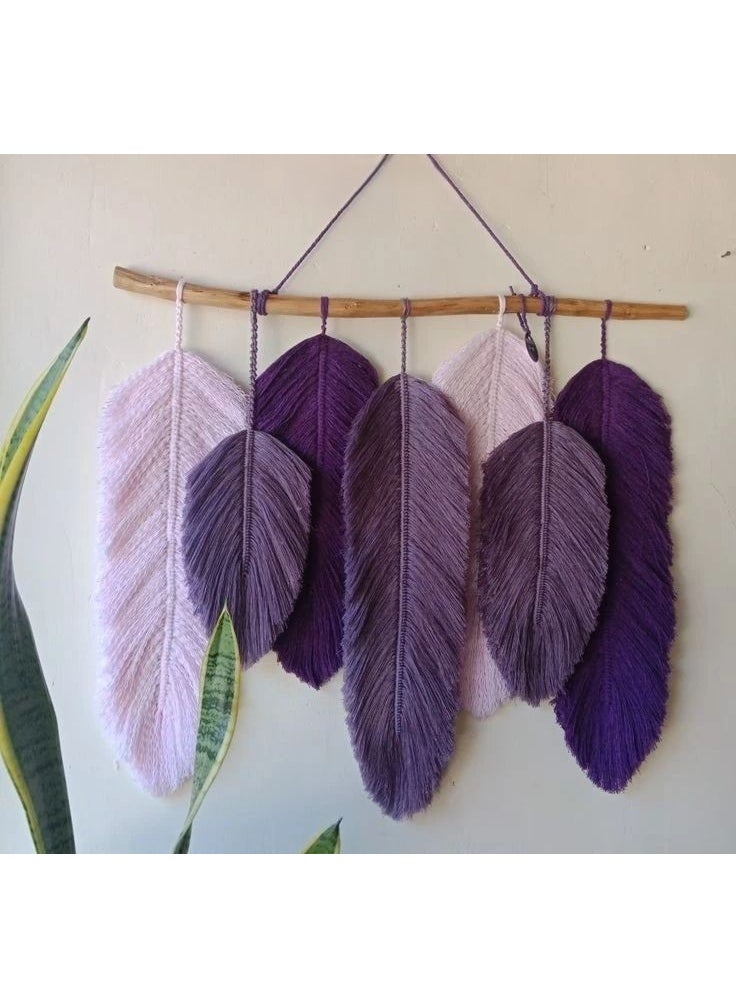 Ninastore Macrame Decorative Wall Ornament Leaf Model Stylish Design 