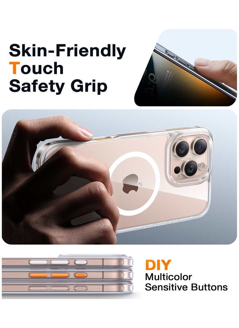 TORRAS - Magnetic Shockproof for iPhone 16 Pro Max Case, [Compatible with MagSafe][Mil-Grade Drop Tested] Translucent Slim Protective Case for iPhone 16 Pro Max Anti-Fingerprint Anti-Scratch, Clear - Image 1