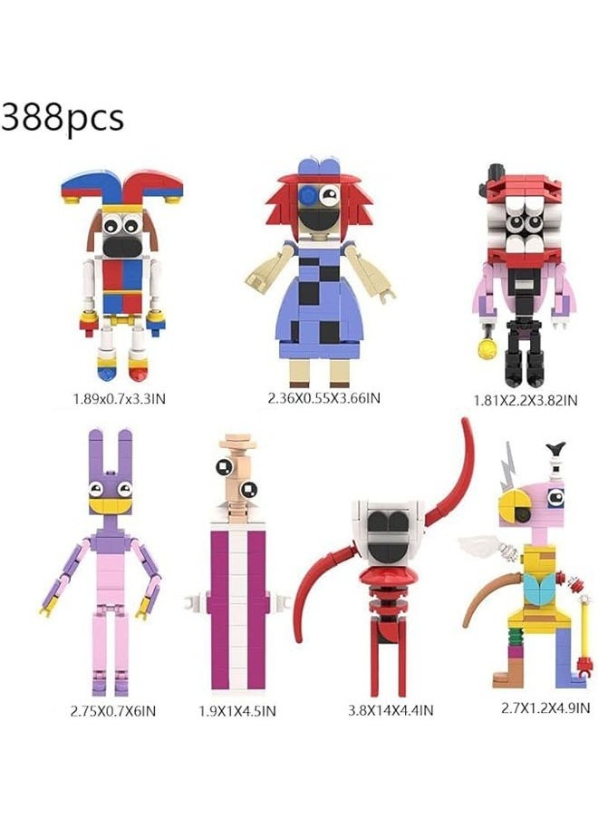 General - Digital Circus Toy 7-Piece Building Set, Pomni/Jax/Ragatha/Caine/Kinger/Zoooble/Gangle, Brick Action Figures, Collectible Toys for Fans - Image 1
