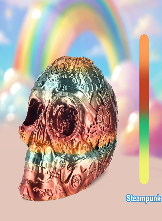 ERYONE Silk Rainbow 3D Printer PLA Filament 1.75 +/- 0.03mm, Shiny Multicolor Filament PLA Fast Color Change 1KG(2.2LBS), Steampunk Rainbow - Image 2