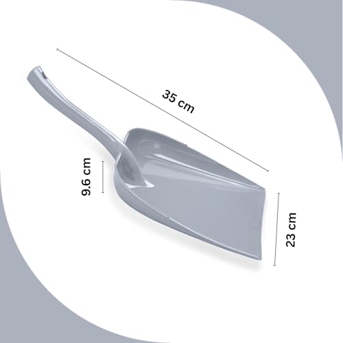FLAIR Estella Dustpan – Comfortable Grip, Deep Pan Design, Ideal for Everyday Cleaning (Grey) - Image 2