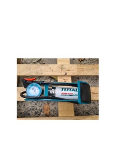 توتال TOTAL مضخة قدم 120 رطل لكل بوصة (TMPP5511) - مضخة هواء عالية الضغط لصمامات شريدر وبريستا ودنلوب، وأسطوانة فولاذية متينة ودواسة مطاطية، وخرطوم 60 سم، وبار ومقياس PSI للدراجات والسيارات والمعدات الرياضية  - Image 4