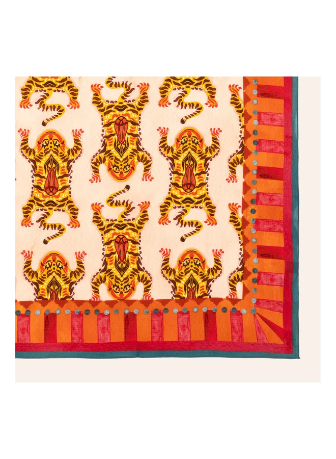 Zsa Zsa Zsu  Pera Digital Printed 100% Wool Scarf 140x140 cm Colorful for Women | Best Price UAE