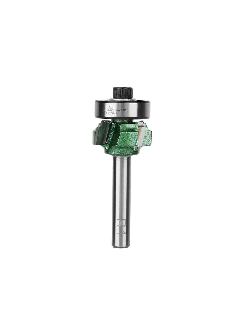 Woodworking Milling Cutter 4 Teeth Trimming Cutter Edge Trimmer Router Bit, Tungsten Steel - R1/R2/R3(Optional), Stable and Durable(1/4 * R1)