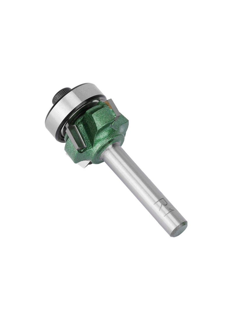 Woodworking Milling Cutter 4 Teeth Trimming Cutter Edge Trimmer Router Bit, Tungsten Steel - R1/R2/R3(Optional), Stable and Durable(1/4 * R1)