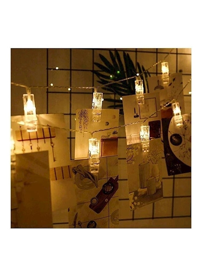 20-Led Photo Clips Strings Gold - Image 3