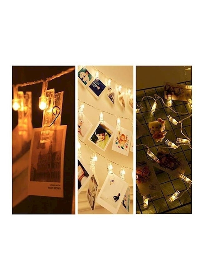 20-Led Photo Clips Strings Gold - Image 4