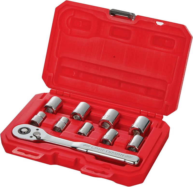 CRAFTSMAN مجموعة أدوات ميكانيكية CRAFTSMAN مقاس 3/8 بوصة 10 قطع CMMT34564 - Image 4