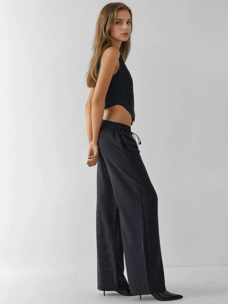 زوبعة بنطلون واسع مخطط