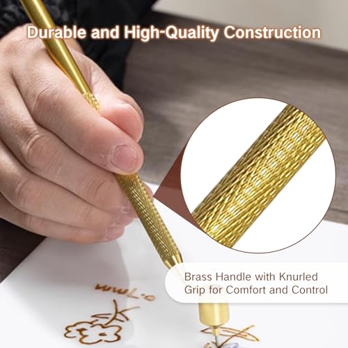 YAFIYGI Fine Line Paint Pen Applicator Fluid Writer Tool for Automotive Touch-Up Chip Repair Precision 0.5mm Tip for Scratch Car Touchup Durable Brass Construction - Image 4