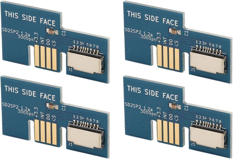 كلاراكو محول بطاقة تخزين GC Micro SDload - معزز ألعاب وحدة التحكم مع حزمة من 4 بطاقات ذاكرة SD2SP2 مثالية لقارئات الحامل - حسّن لعبتك على الأجهزة الآن (أزرق) - Image 1