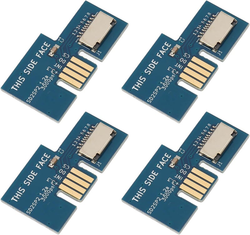 كلاراكو محول بطاقة تخزين GC Micro SDload - معزز ألعاب وحدة التحكم مع حزمة من 4 بطاقات ذاكرة SD2SP2 مثالية لقارئات الحامل - حسّن لعبتك على الأجهزة الآن (أزرق) - Image 2
