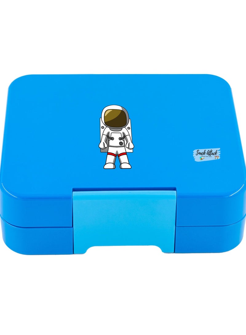 Snack Attack Lunch box Bento style Mini Snack Blue for kids Food Graded Materials BPA FREE & LEAK PROOF| Made of Triton Space Theme - Image 2