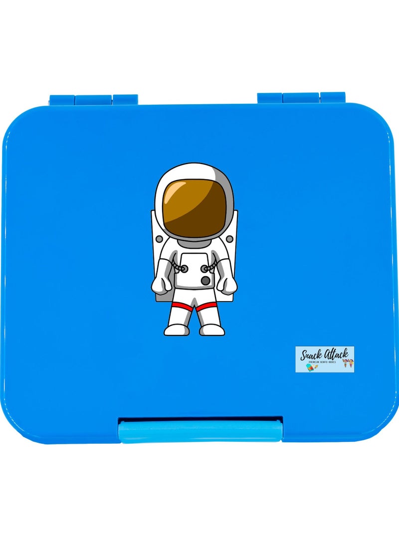 Snack Attack Lunch box Bento style Mini Snack Blue for kids Food Graded Materials BPA FREE & LEAK PROOF| Made of Triton Space Theme - Image 1