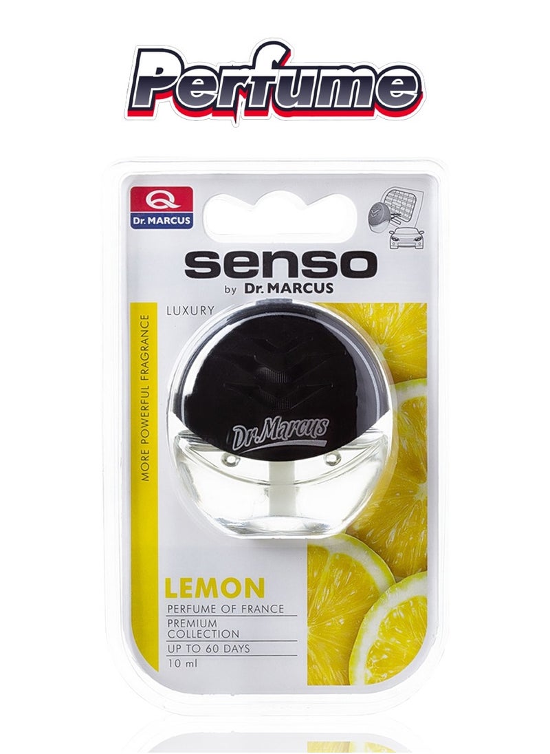 Dr.MARCUS Senso Luxury Car Ac Vent Air Freshener Diffuser Quality Perfume Upto 60 Days 10ml  Lemon  - Image 1
