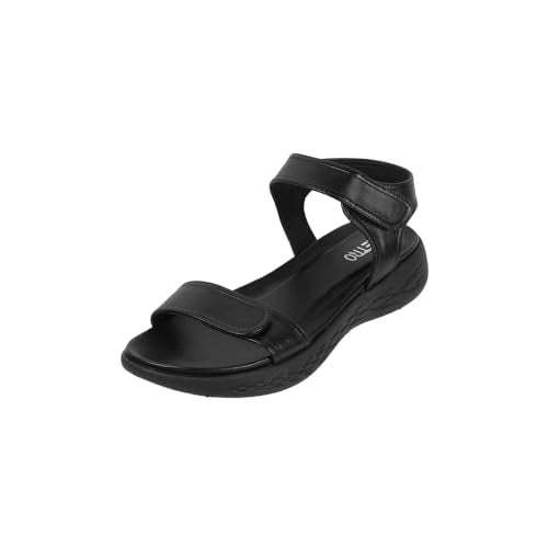 Metro Women Black Synthetic Wedge Heel Sandal UK/3 EU/36 (33-917) - Image 1