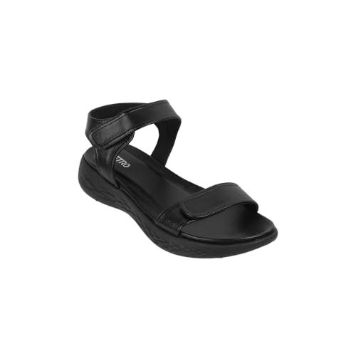 Metro Women Black Synthetic Wedge Heel Sandal UK/3 EU/36 (33-917) - Image 3