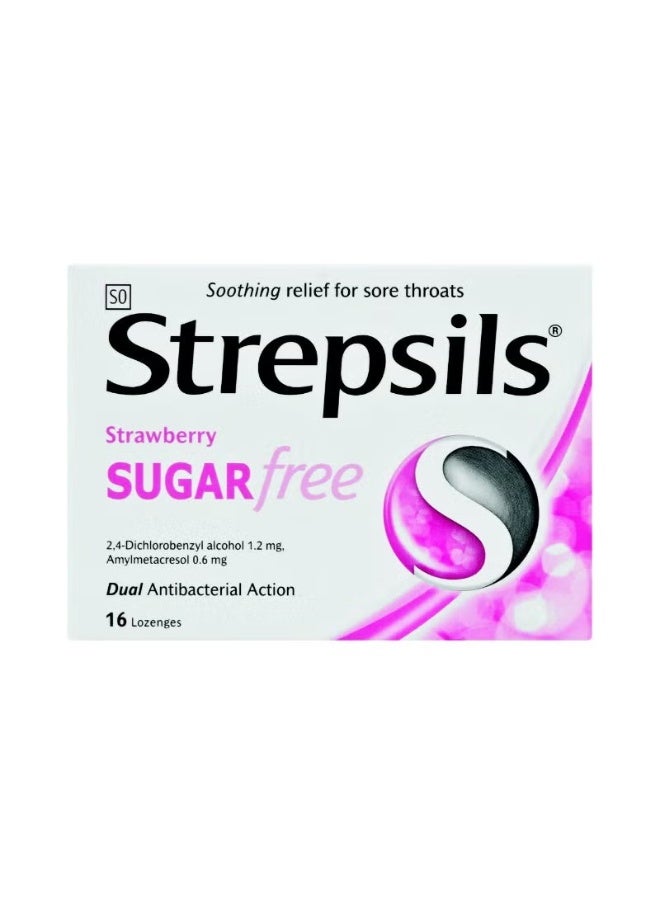 STREPSILS STRAWBERRY SF LOZENGES 16S